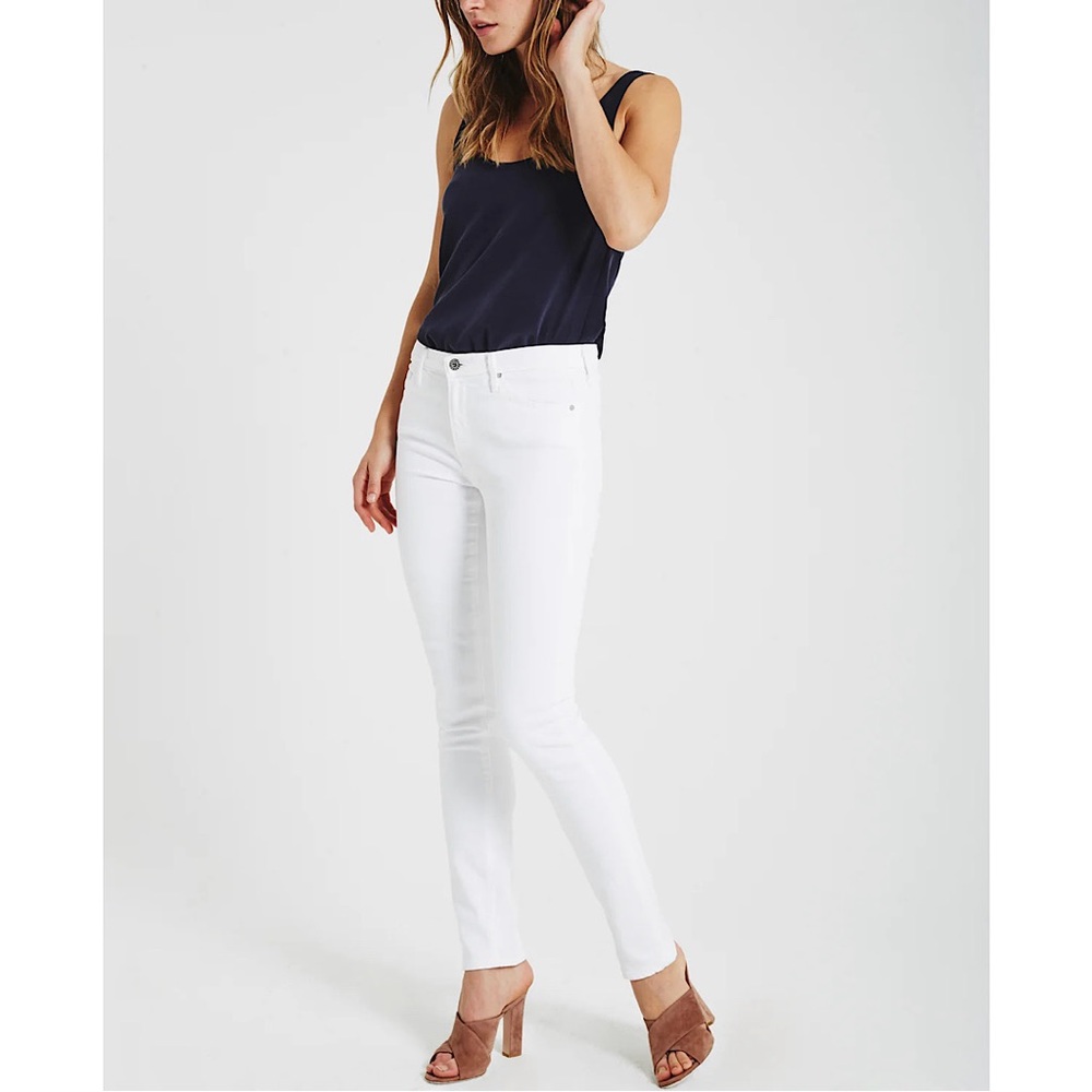 AG Adriano Goldschmied The Prima Cigarette Leg Jean in White 29R